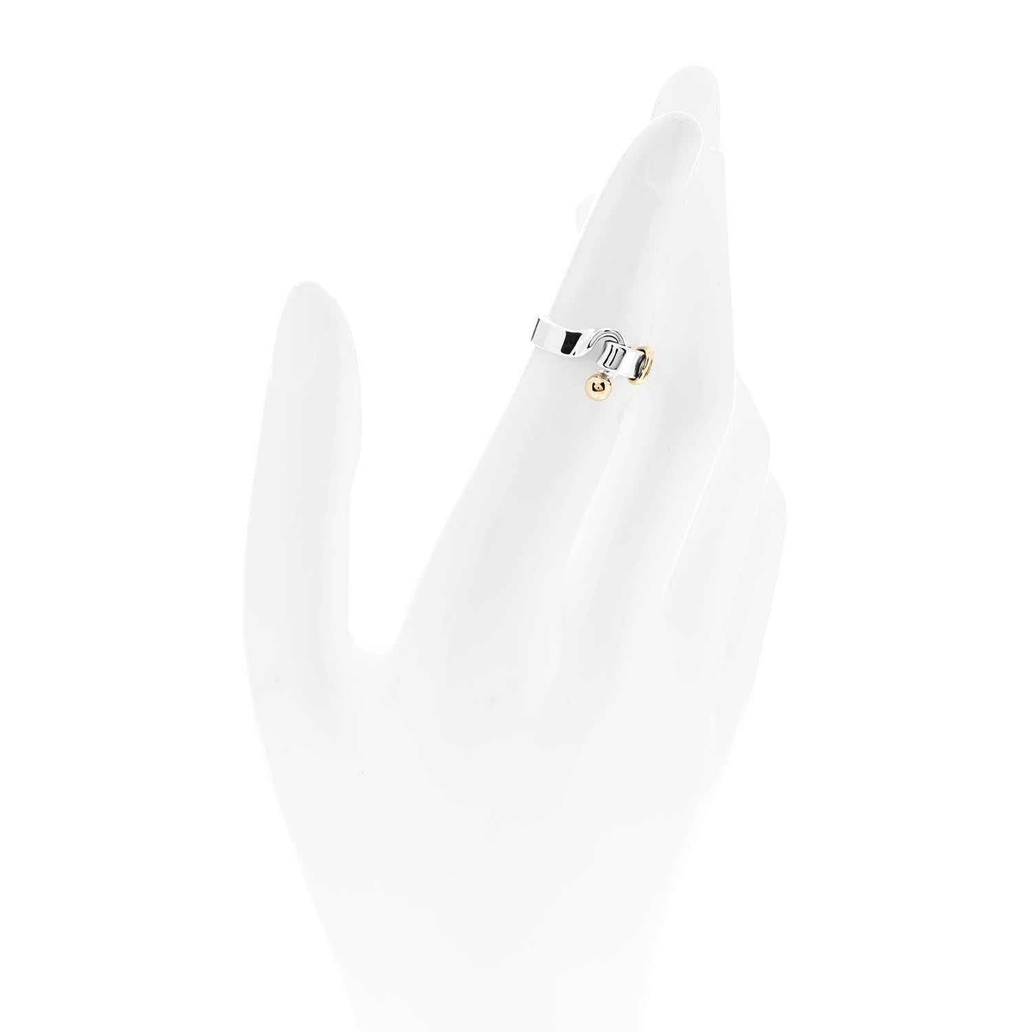 Tiffany Sterling Silver 18K Yellow Gold Hook Ring 47 4 2 of 4
