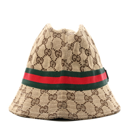 Gucci Monogram Web Bucket Hat L Brown 3 of 9