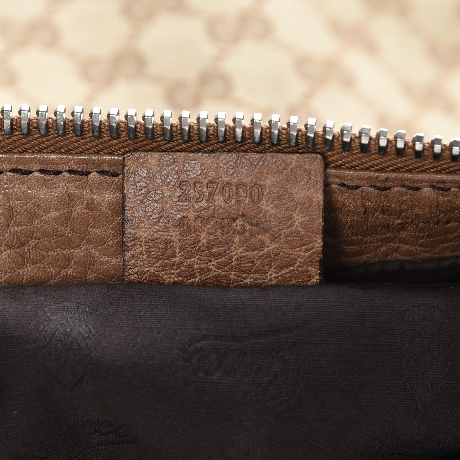 Gucci Monogram Medium Bamboo Bar Hobo Brown 7 of 9