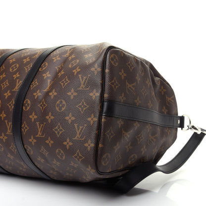 Louis Vuitton Monogram Macassar Keepall Bandouliere 45 8 of 9