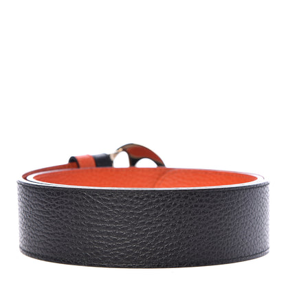 Gucci Calfskin 1973 Reversible Belt 70 28 Orange Black 4 of 7