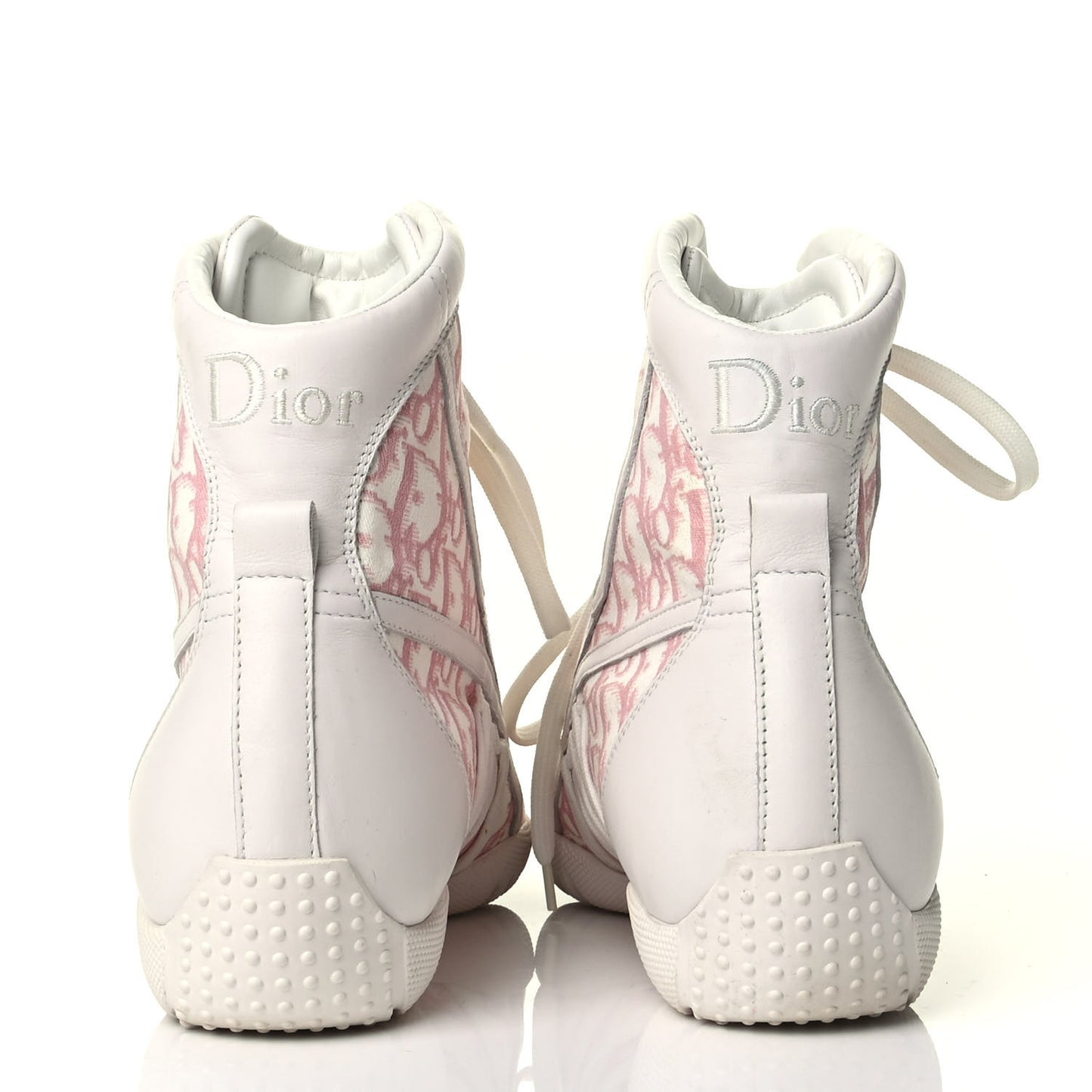 Canvas Monogram D Sport Lace Up Booties 41 Rose Clair