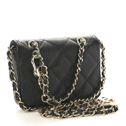 Chanel Caviar Quilted Mini Chain Belt Bag Black 2 of 11