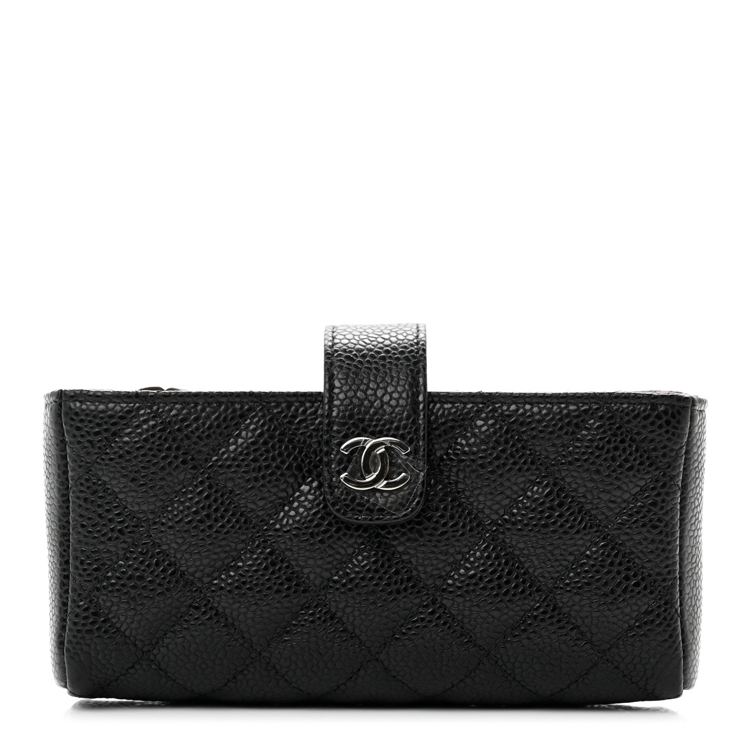 Chanel Caviar Quilted Mini Phone Holder Clutch Black 1 of 8