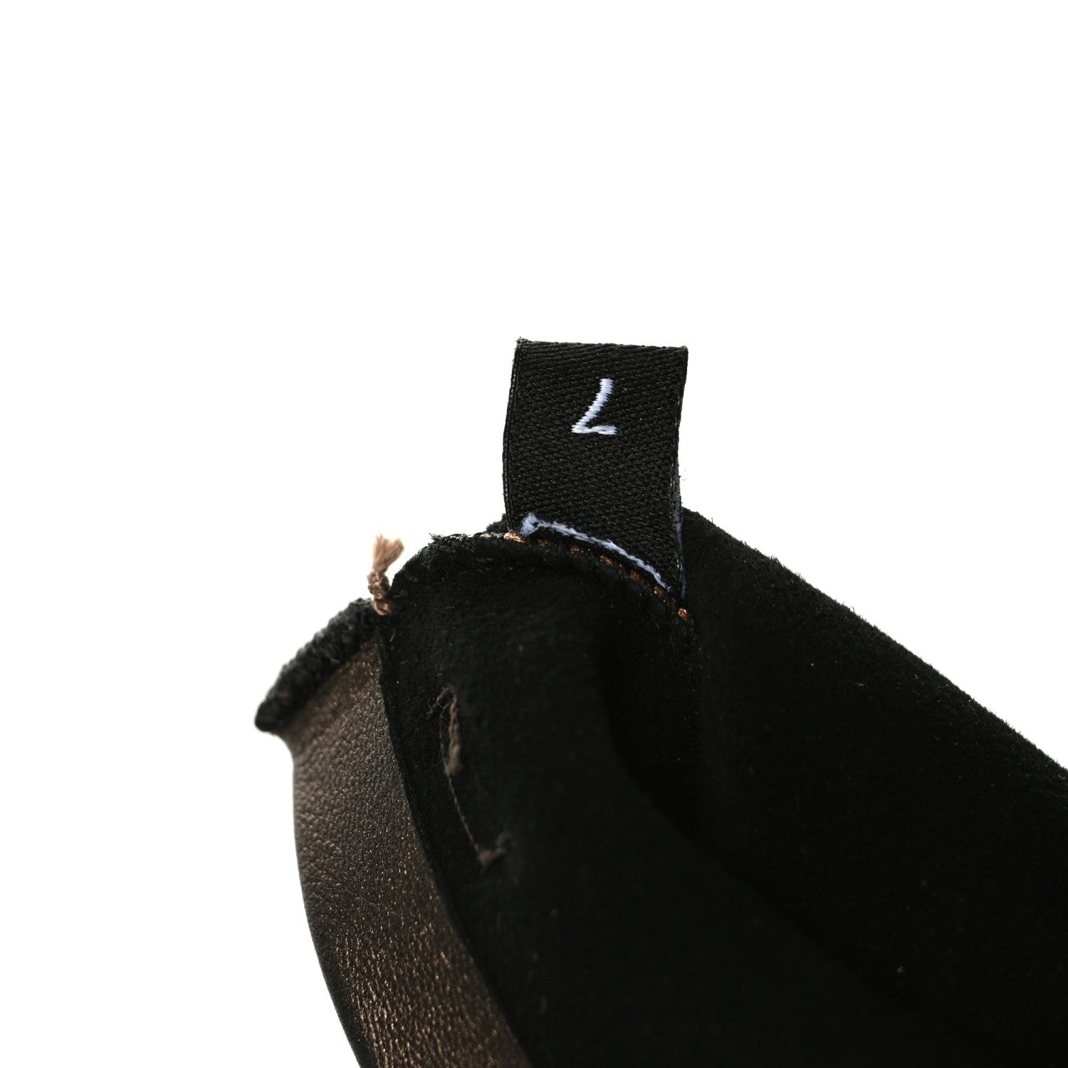 Chanel Metallic Lambskin Long Gloves 7 Black Brown 3 of 3