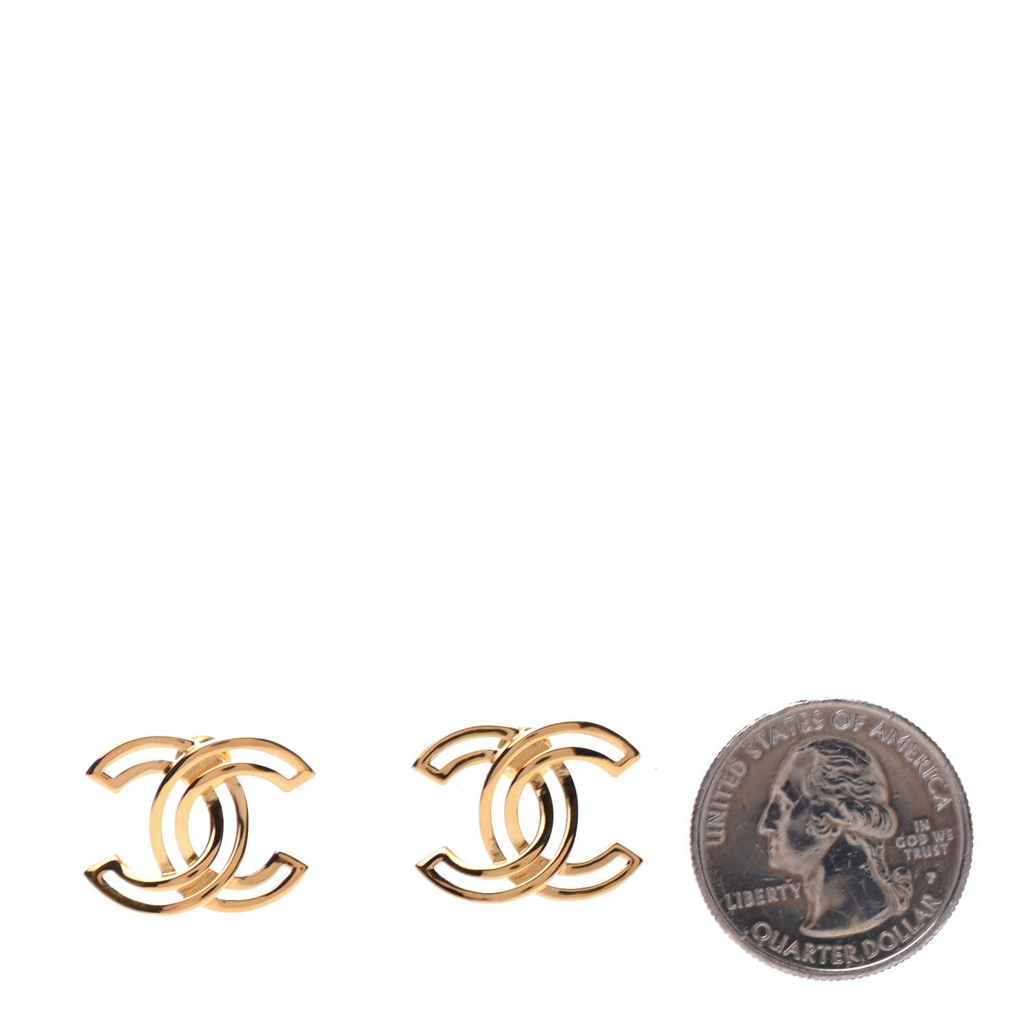 Chanel Metal Obazine CC Earrings Gold 2 of 5