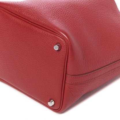 Hermes Taurillon Clemence Picotin Lock 18 PM Rouge Garance 4 of 7