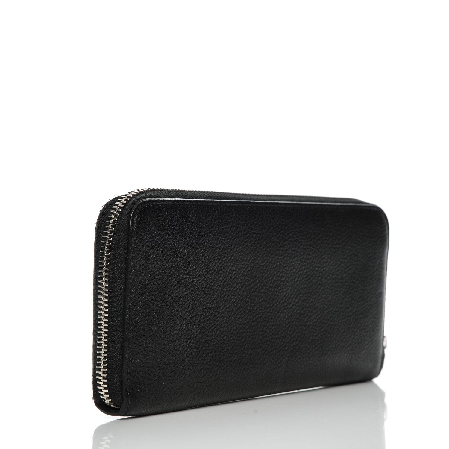 Saint Laurent Grained Calfskin Rive Gauche Zip Around Wallet Black 3 of 6