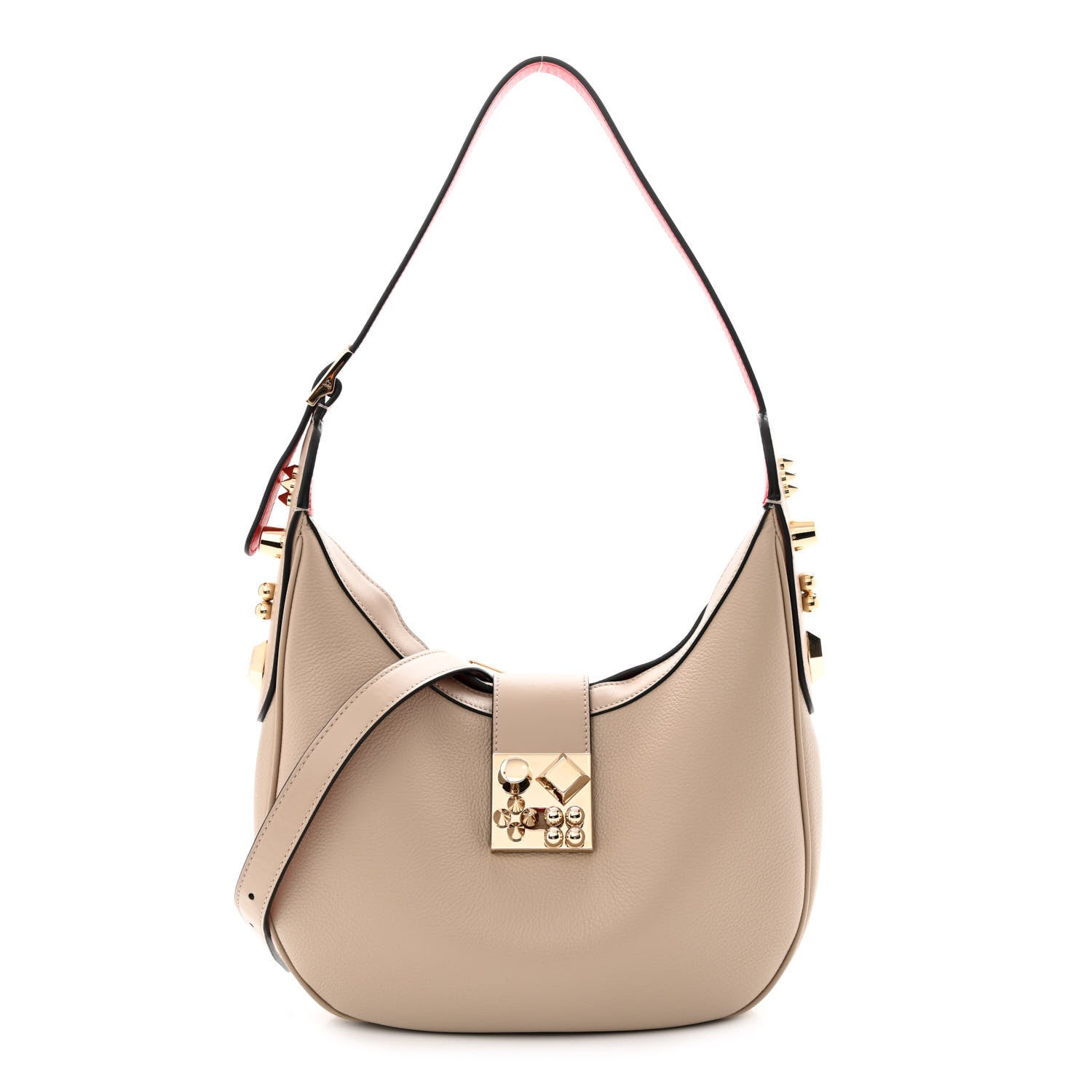 Christian Louboutin Grained Calfskin Carasky Shoulder Bag Feve 1 of 12
