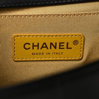 Chanel Calfskin Crocodile Embossed Graffiti Cocodile Medium Boy Flap Black 6 of 10