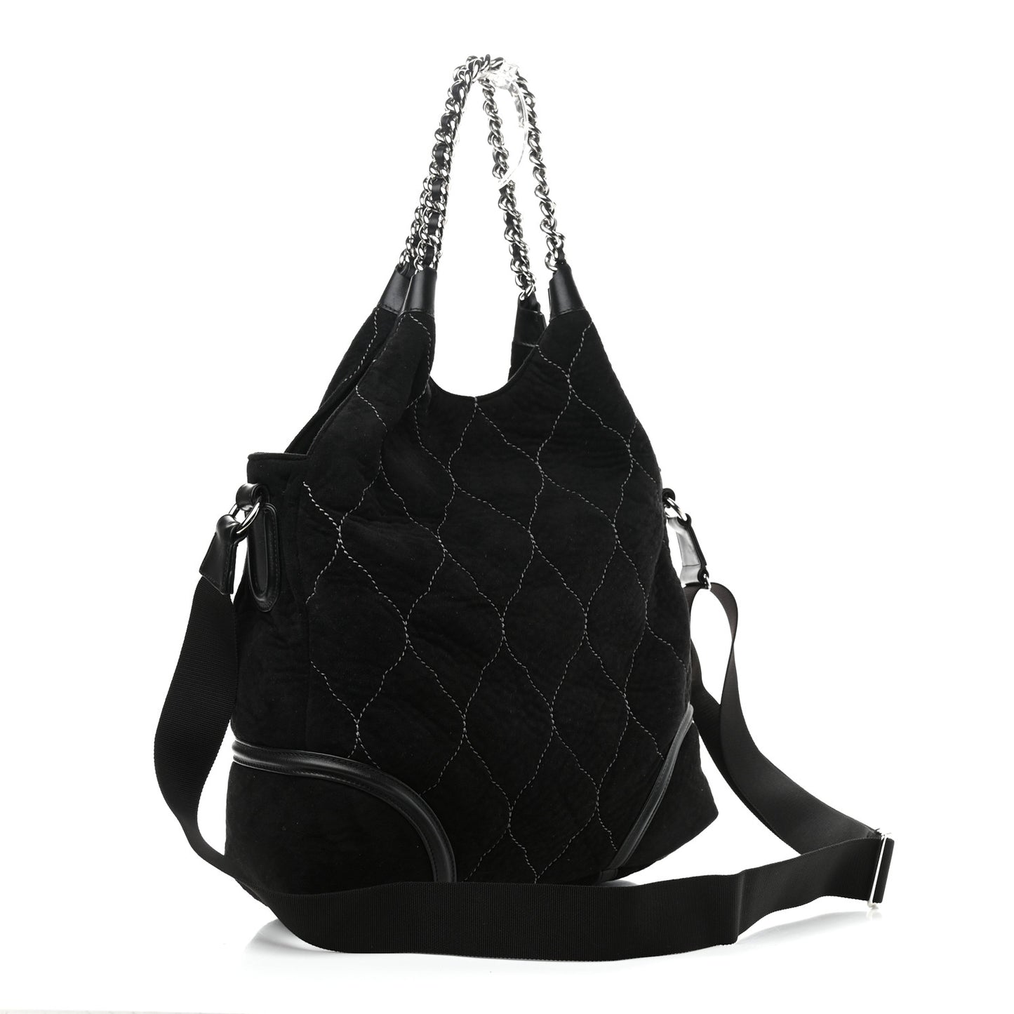 Microsuede Quilted Rodeo Drive Hobo Black