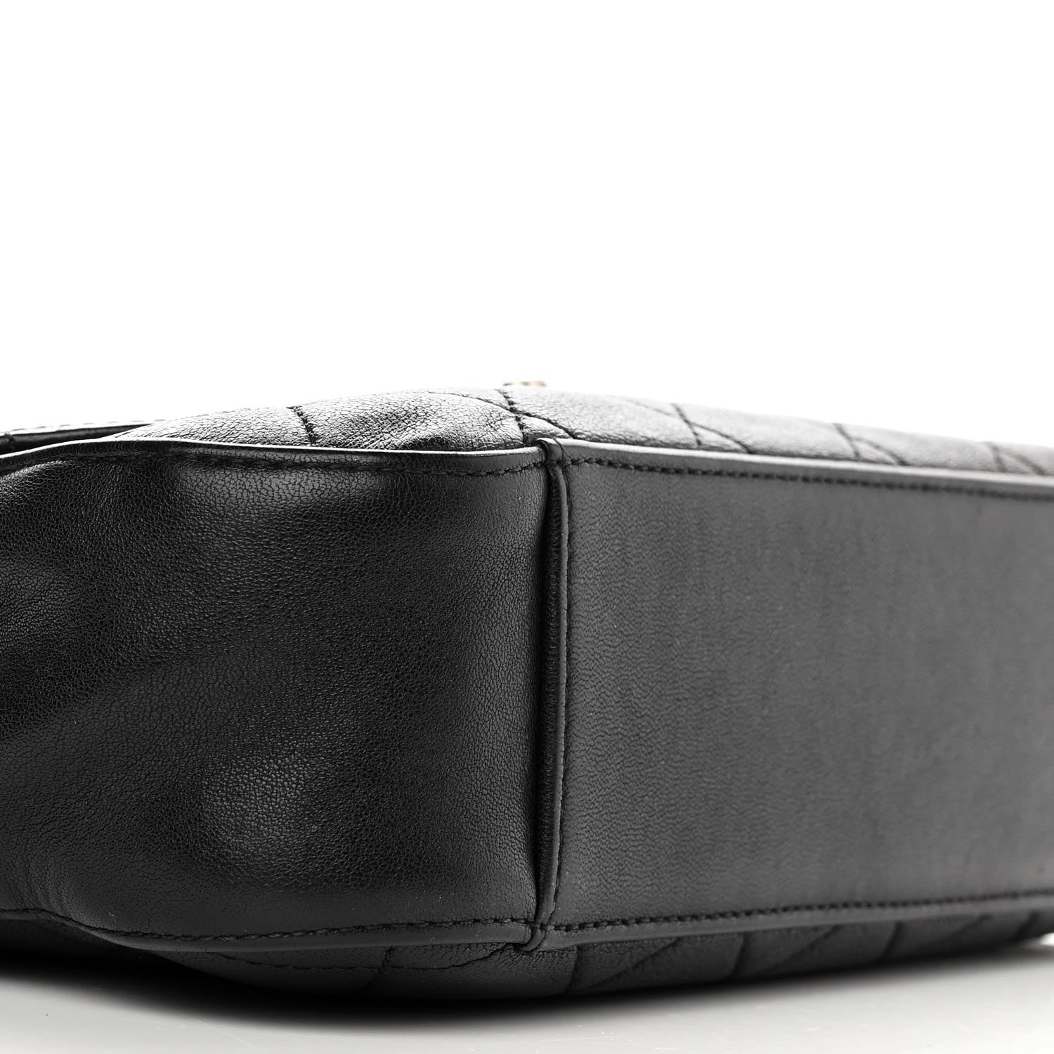 Chanel Lambskin Quilted Chain Infinity Top Handle Flap Black 9 of 12
