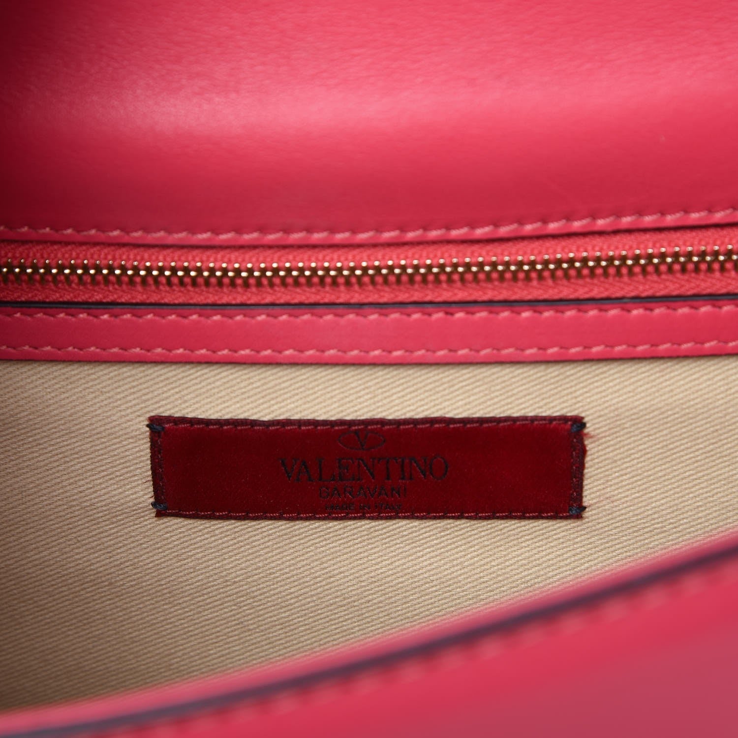 Valentino Garavani Vitello Medium Glam Lock Rockstud Flap Deep Rose 6 of 11