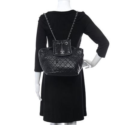 Chanel Lambskin Quilted Beijing Backpack Black 2 of 10
