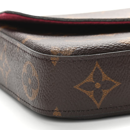 Louis Vuitton Monogram Pochette Felicie Chain Wallet Fuchsia 8 of 9