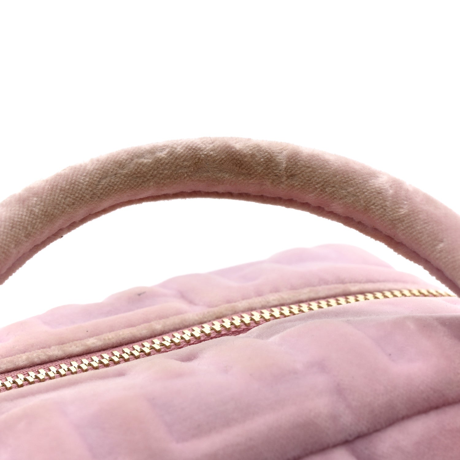 Fendi Velvet FF Embossed Mini Boston Box Rose Confetto 12 of 14