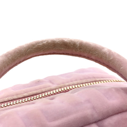 Fendi Velvet FF Embossed Mini Boston Box Rose Confetto 12 of 14