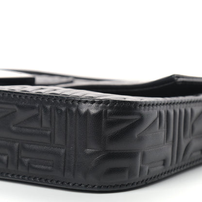 Fendi Nappa Logo Embossed Baguette Black 8 of 10