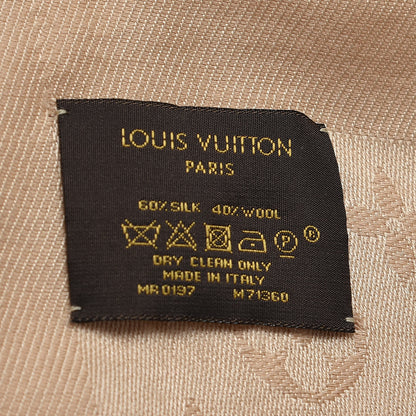 Louis Vuitton Wool Silk Monogram Shawl Dune 4 of 4