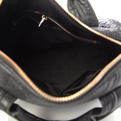 Alexander Wang Pebbled Lambskin Rocco Black Rose Gold Hardware 5 of 9