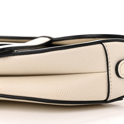 Christian Dior Grained Calfskin Mini Saddle Bag White 9 of 15