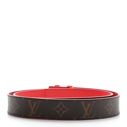Louis Vuitton Monogram 30mm LV Initiales Reversible Belt 85 34 Coquelicot 2 of 7