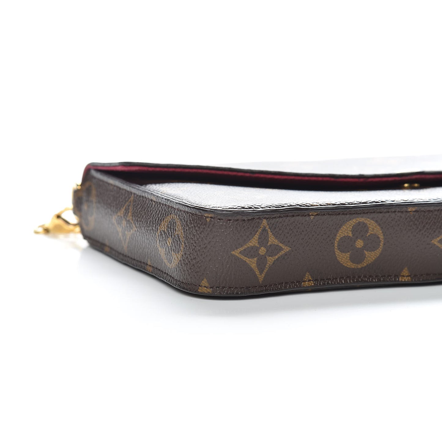 Monogram Pochette Felicie Chain Wallet Fuchsia