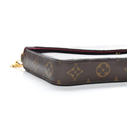Louis Vuitton Monogram Pochette Felicie Chain Wallet Fuchsia 5 of 10
