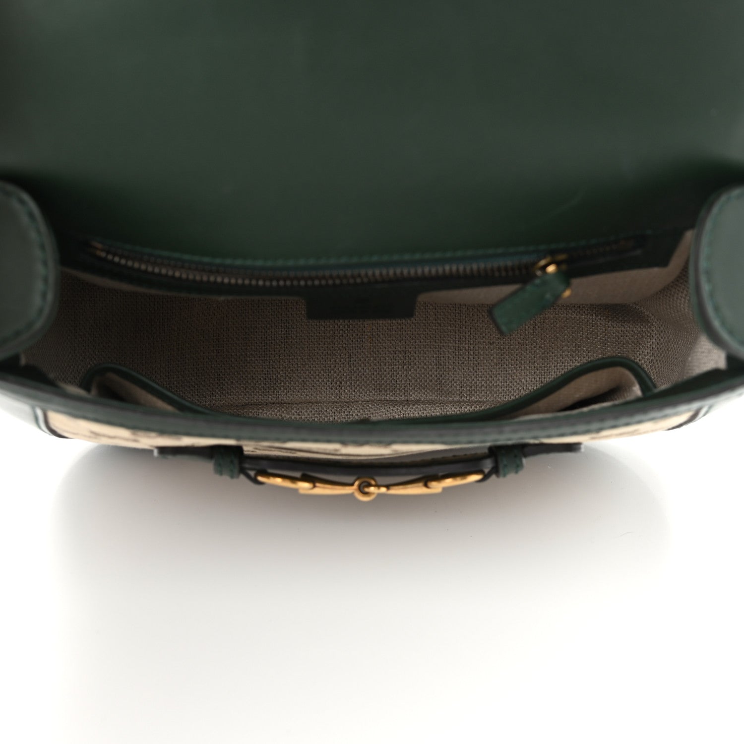 Gucci Monogram Calfskin Medium Lady Web Shoulder Bag Beige Green 4 of 10