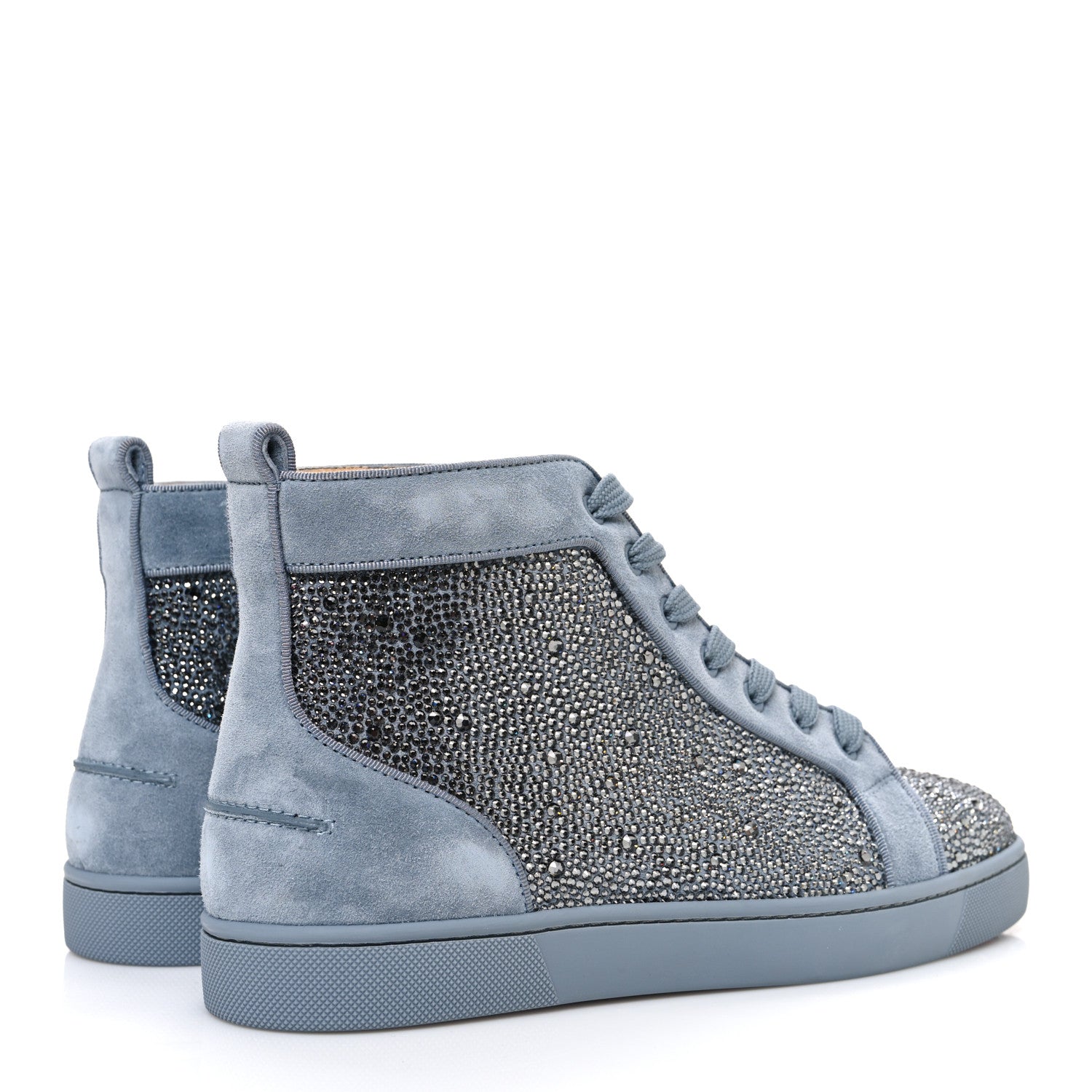 Christian Louboutin Veau Velours Strass Mens Louis Orlato Flat Sneakers 40 Squale 5 of 11
