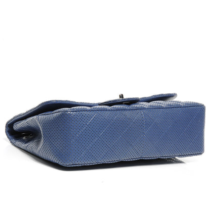 Chanel Lambskin Perforated Jumbo Single Flap Blue 4 of 8