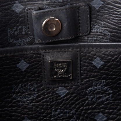 MCM Visetos Shopping Tote Black 7 of 10