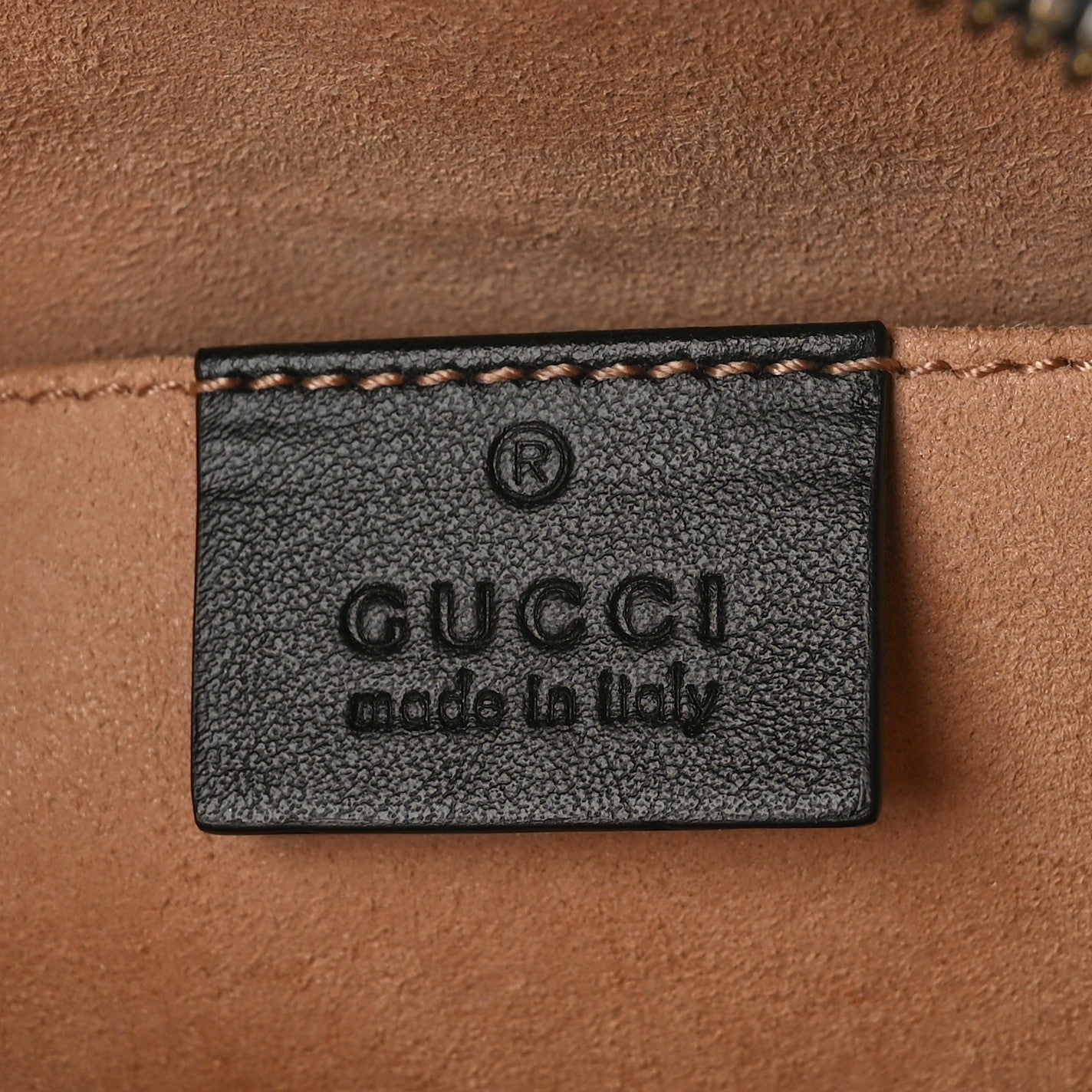 Gucci Calfskin Matelasse Small GG Marmont Chain Shoulder Bag Black 6 of 10