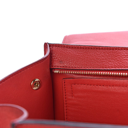 Celine Drummed Calfskin Suede Medium Trapeze Coquelicot 11 of 16