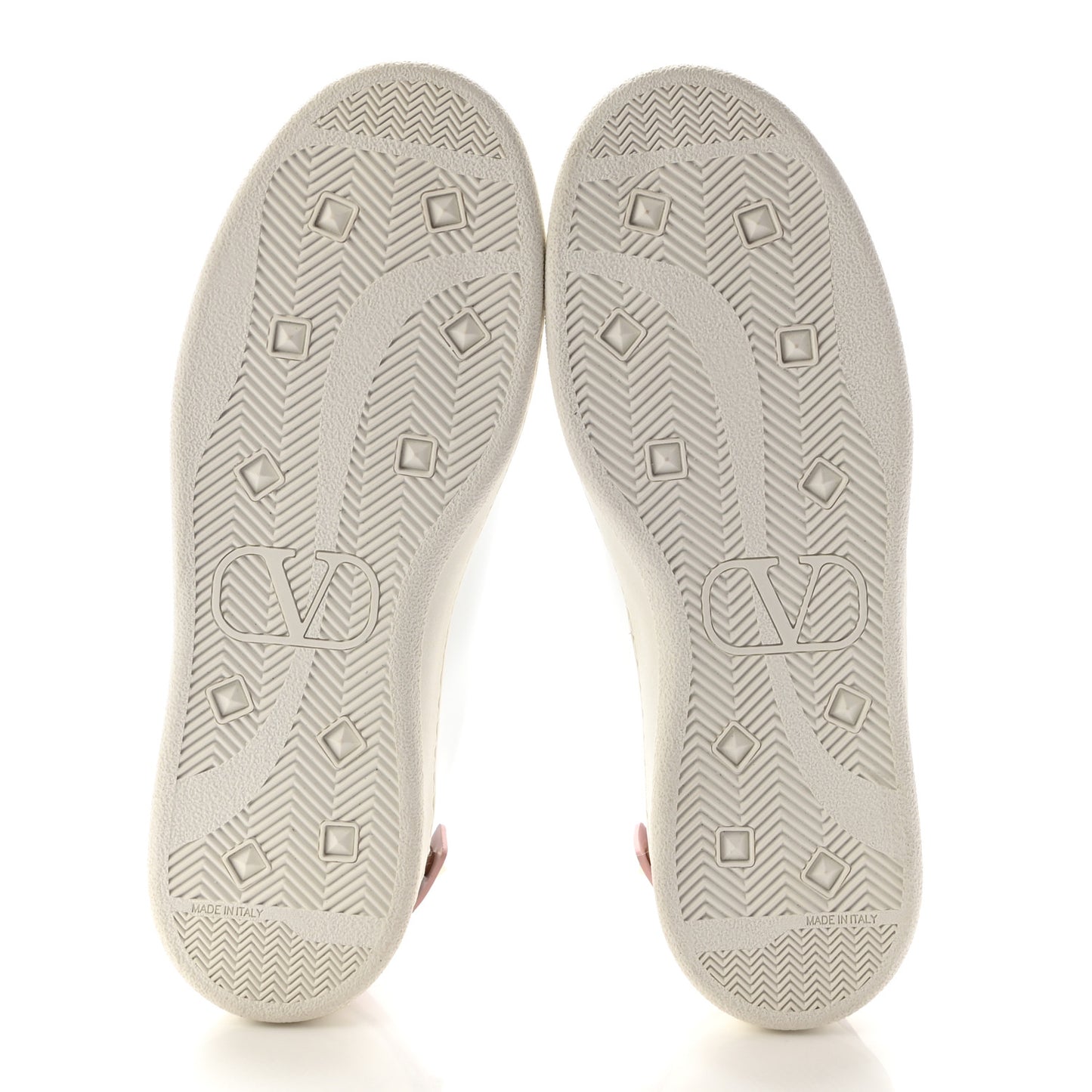 Calfskin Womens Backnet Sneakers 39.5 White Water Rose