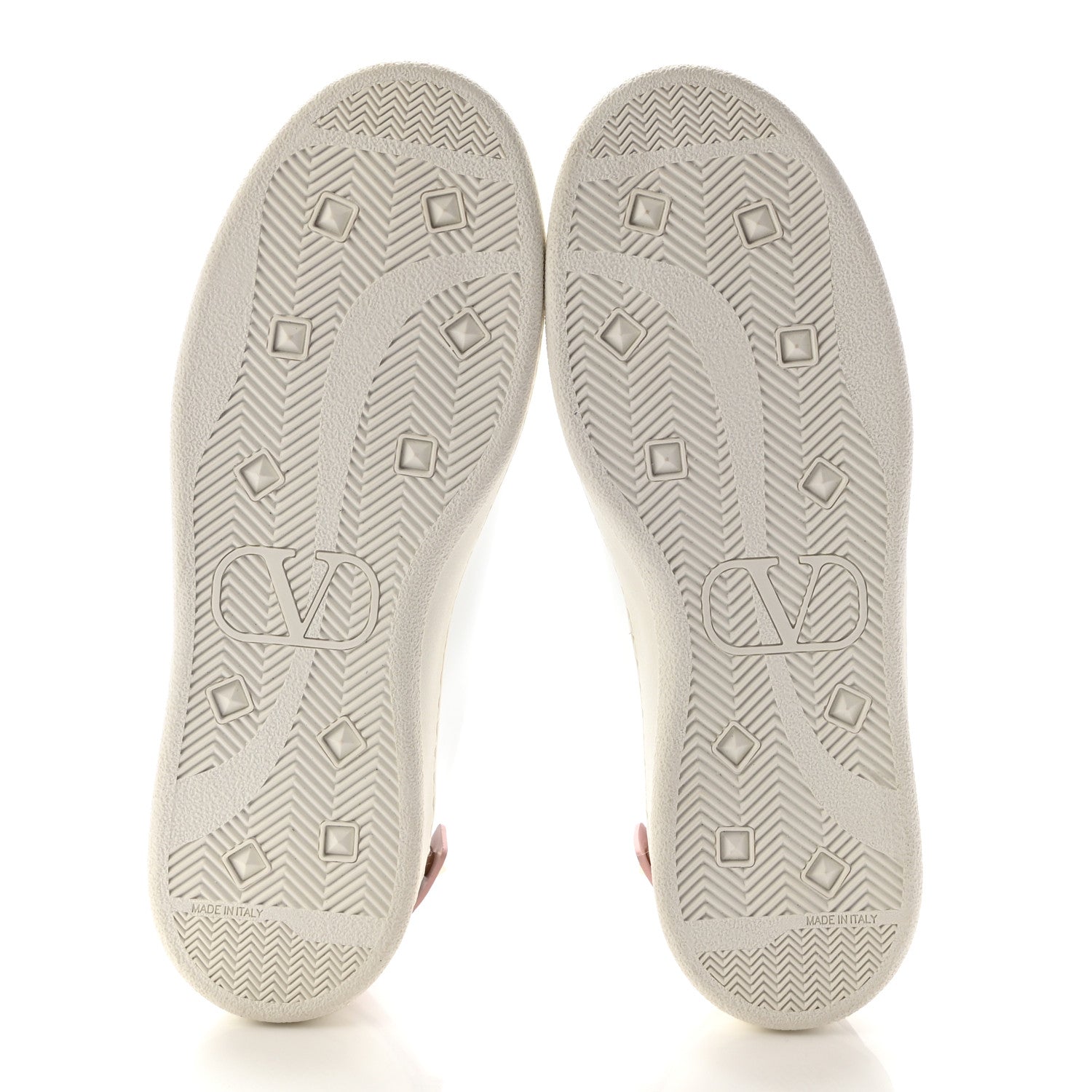 Valentino Garavani Calfskin Womens Backnet Sneakers 39.5 White Water Rose 5 of 15