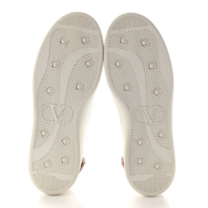 Valentino Garavani Calfskin Womens Backnet Sneakers 39.5 White Water Rose 5 of 15