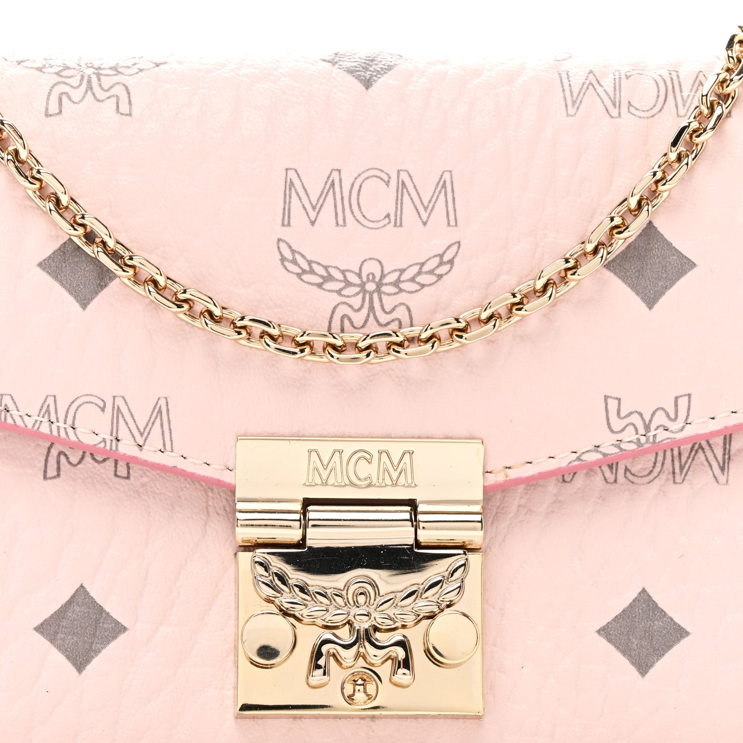 MCM Visetos Large Patricia Wallet On Chain Soft Pink 8 of 10