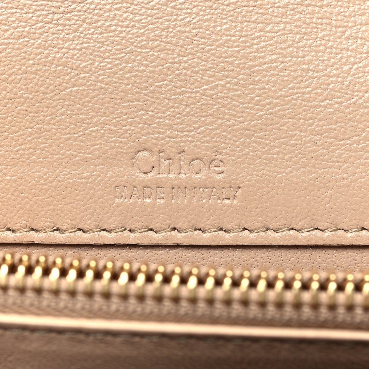 Chloe Metallic Grained Calfskin Gabrielle Gold Chestnut 8 of 15