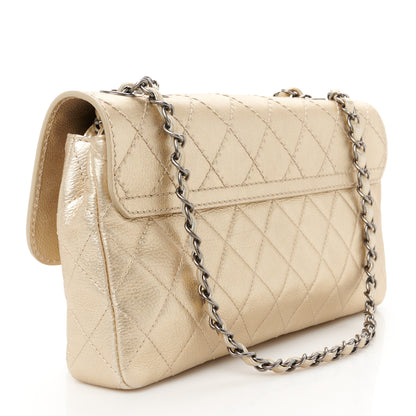 Chanel Metallic Calfskin Quilted Flap Bag Light Gold 3 of 11