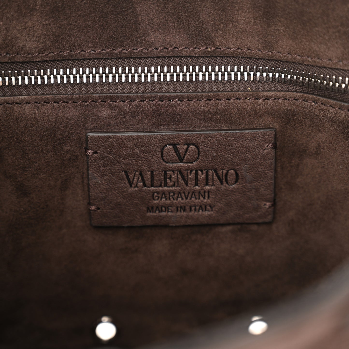Suede Studded Mini Nellcote Shopping Tote Brown