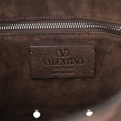 Valentino Garavani Suede Studded Mini Nellcote Shopping Tote Brown 6 of 10