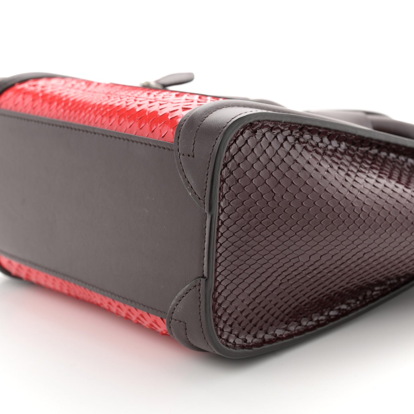 Snakeskin Smooth Calfskin Nano Luggage Chili