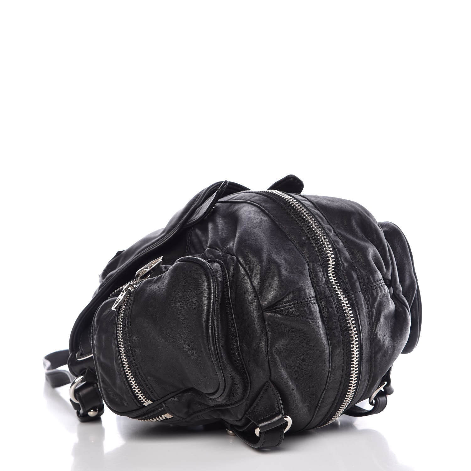 Alexander Wang Lambskin Mini Marti Backpack Washed Black Rhodium Hardware 5 of 10