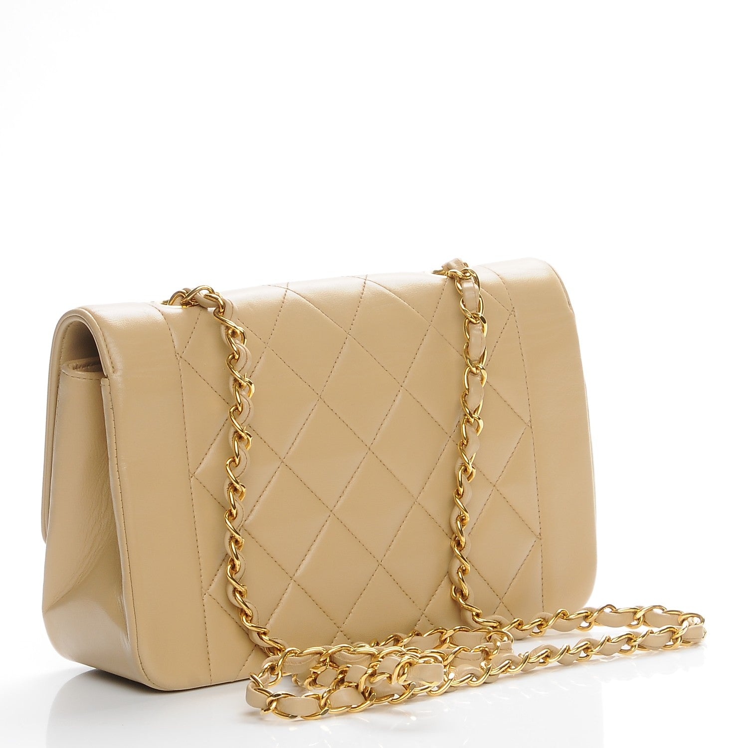 Chanel Lambskin Quilted Small Single Flap Beige 3 of 7