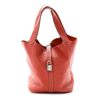 Hermes Taurillon Clemence Picotin Lock 22 MM MM Sanguine 1 of 10
