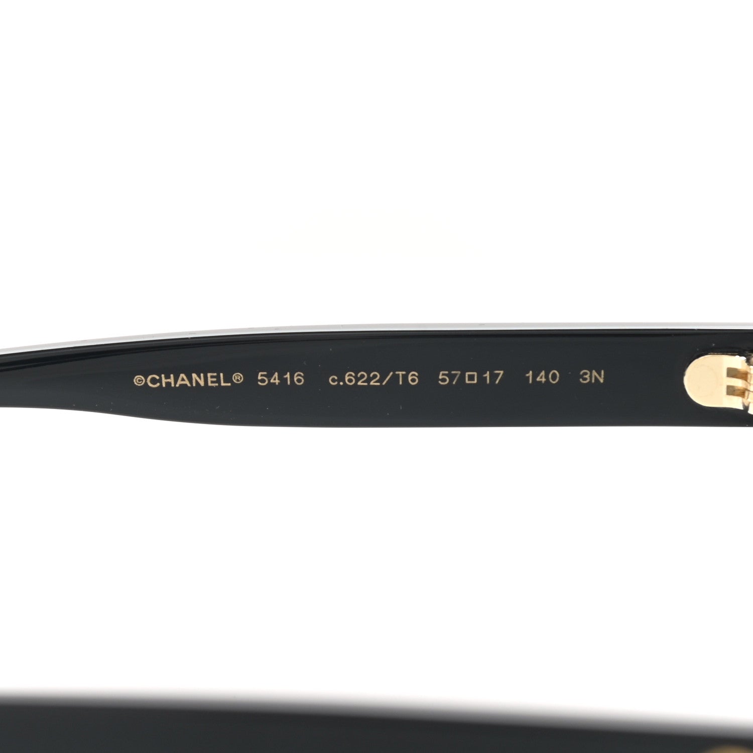 Chanel Acetate 24K Gold Mirror Oval Sunglasses 5416 Black 5 of 8