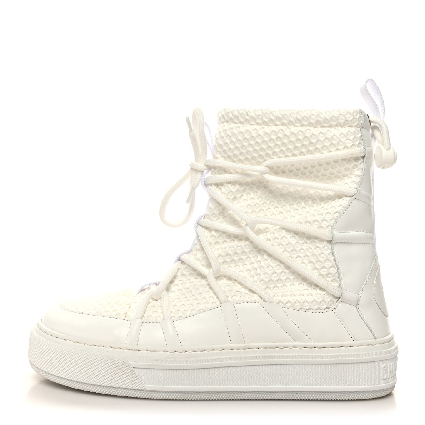 Resille Calfskin Womens Dior Solar Ankle Boots 38 White