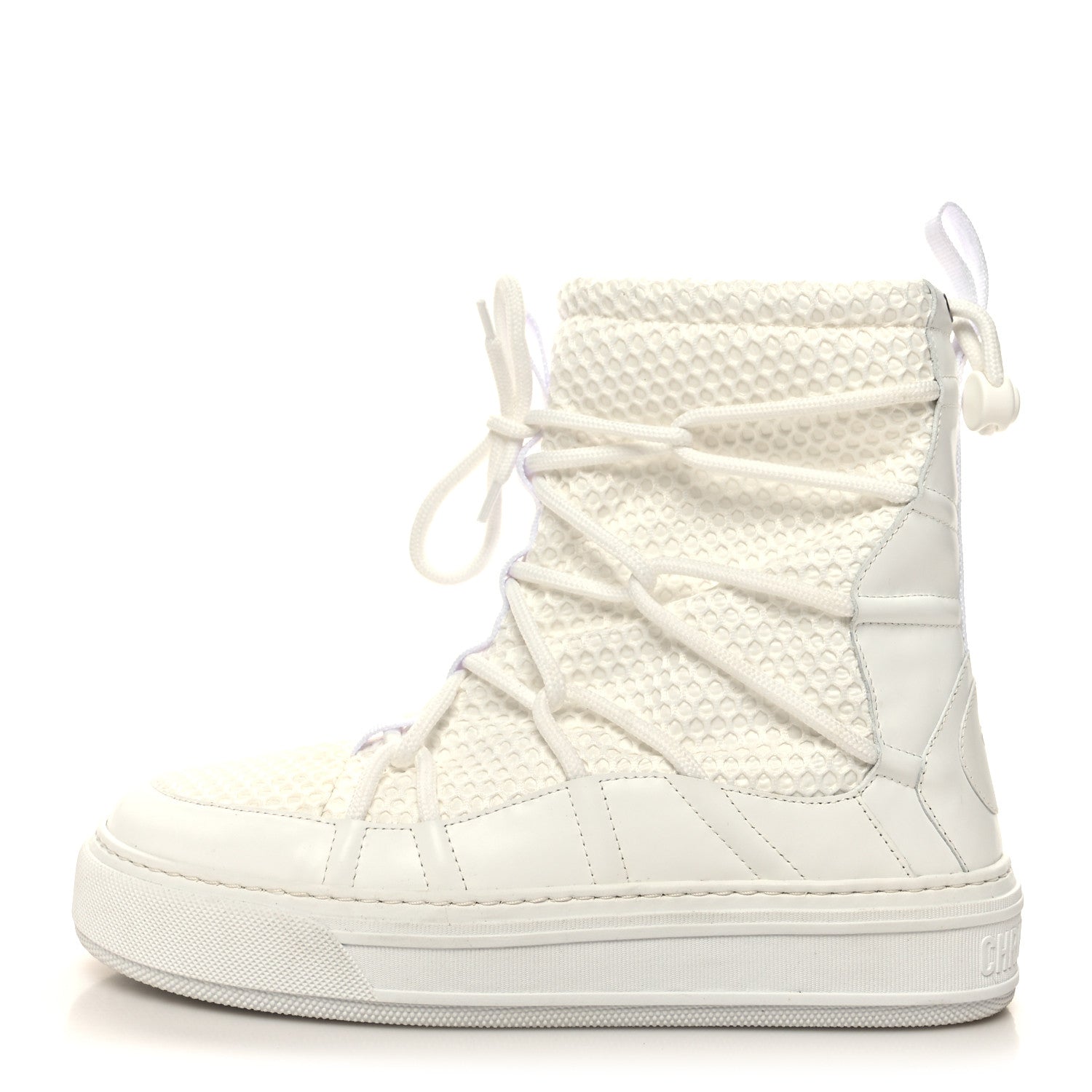 Christian Dior Resille Calfskin Womens Dior Solar Ankle Boots 38 White 1 of 9