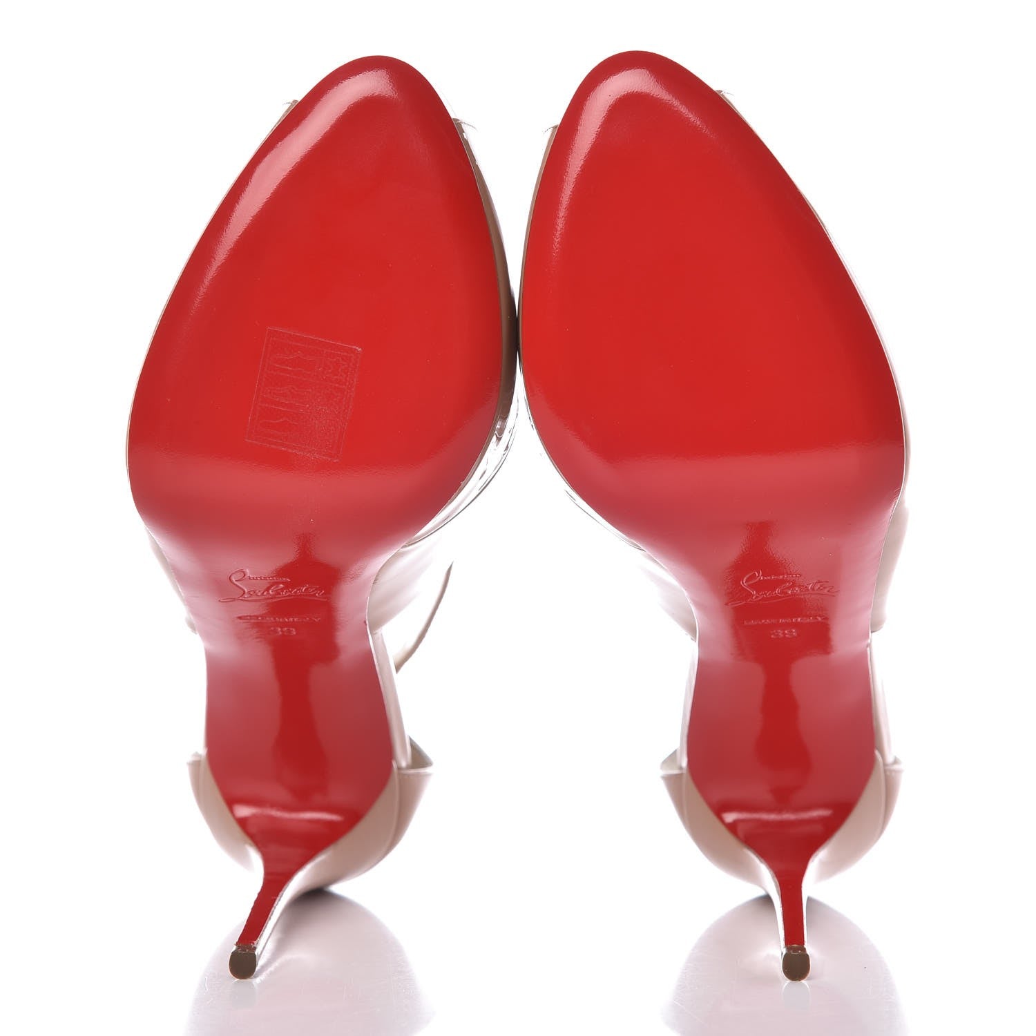 Christian Louboutin Patent Rosie 120 Pumps 39 Nude 5 of 12
